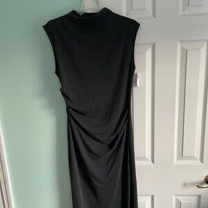 NWT Mock Neck Ruched Midi Dress